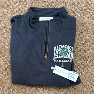 Ocean Drive Dark Blue Paradise Island Pullover nwt
